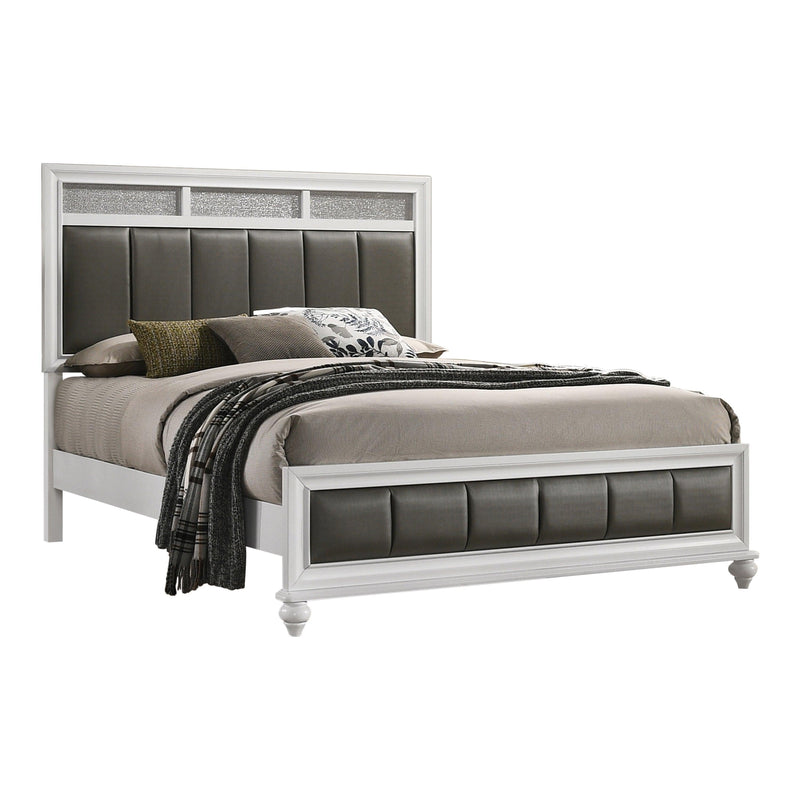 Barzini - White - Queen Panel Bed - Ornate Home