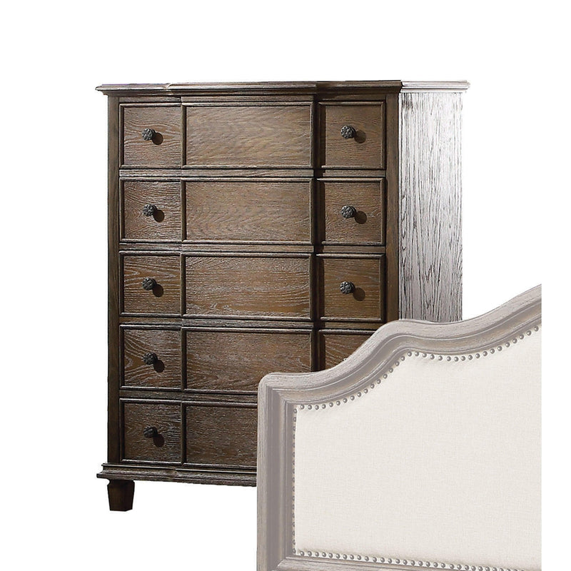 Baudouin Weathered Oak Chest - Ornate Home