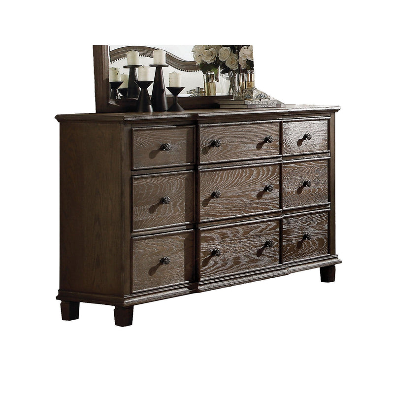 Baudouin Weathered Oak Dresser - Ornate Home