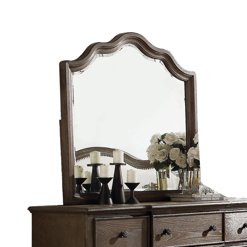 Baudouin Weathered Oak Mirror - Ornate Home