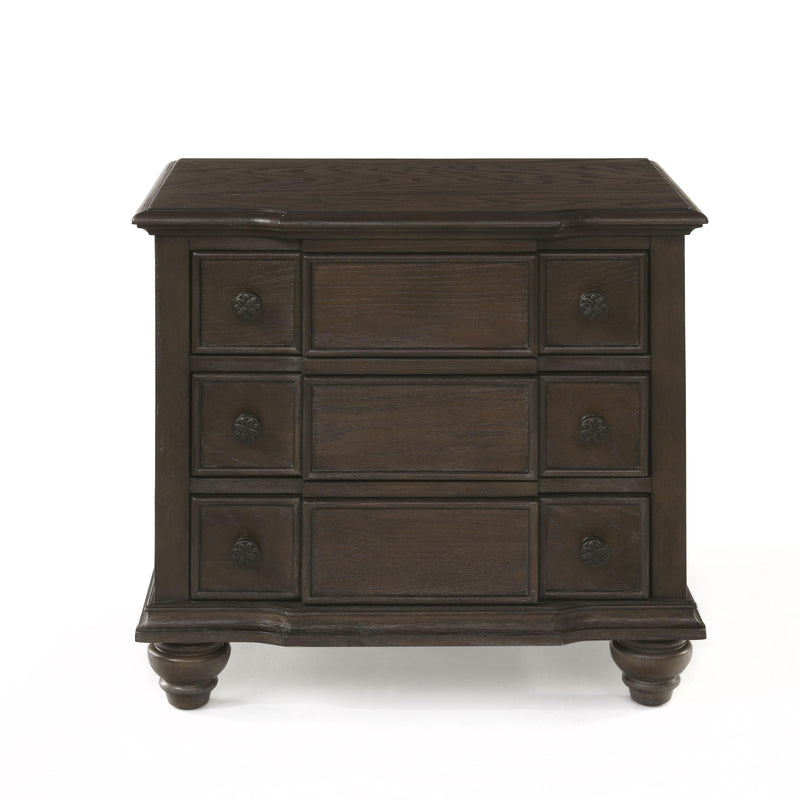 Baudouin Weathered Oak Nightstand - Ornate Home