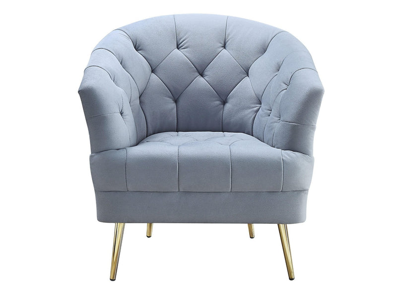 Bayram - Light Gray Velvet - Armchair - Ornate Home