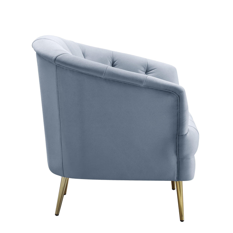 Bayram - Light Gray Velvet - Armchair - Ornate Home