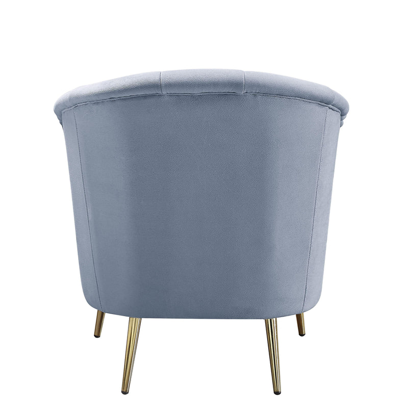 Bayram - Light Gray Velvet - Armchair - Ornate Home