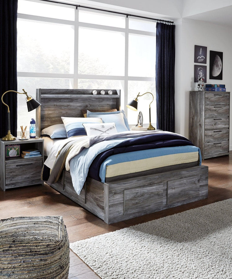 Baystorm Full Panel Bed with 4 Storage Drawers - Ornate Home