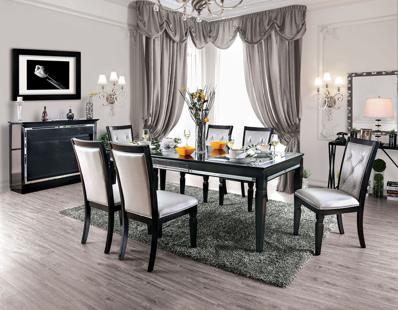 Alena Black & Silver Dining Table