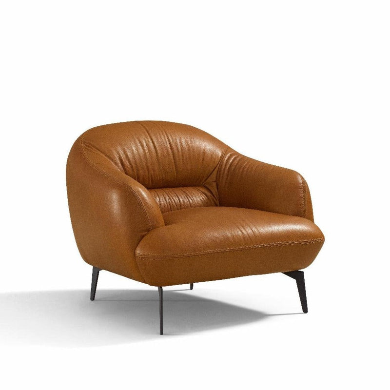 Leonia Genuine Leather Accent Chair