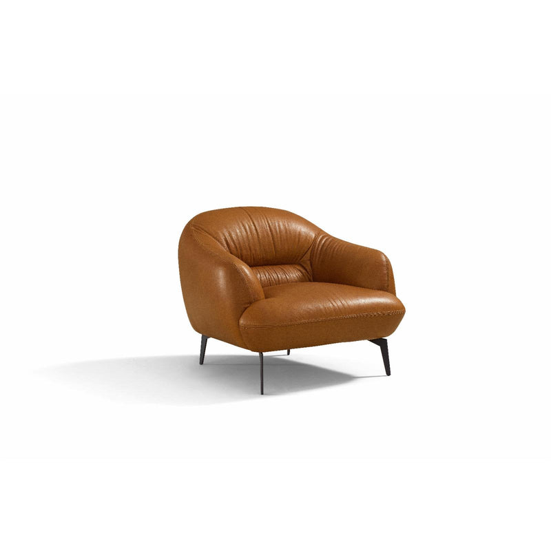 Leonia Genuine Leather Accent Chair