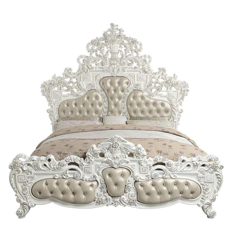 Vanaheim - Antique White - Eastern King Bed - Ornate Home