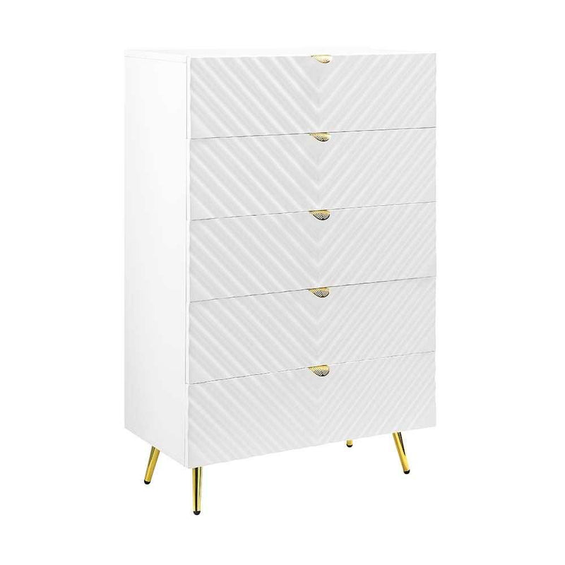 Gaines - White High Gloss  - Chest - Ornate Home