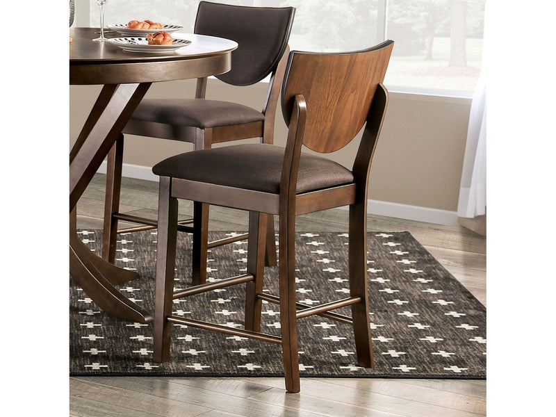 Marina Walnut & Dark Chocolate Counter Ht. Chair (Set of 2)