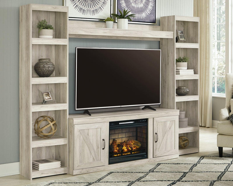 Bellaby 4-Piece Entertainment Center with Electric Fireplace - Ornate Home