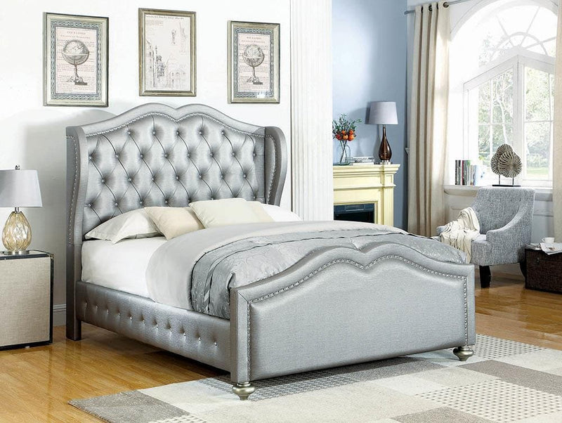 Belmont - Grey - Full Panel Bed - Ornate Home