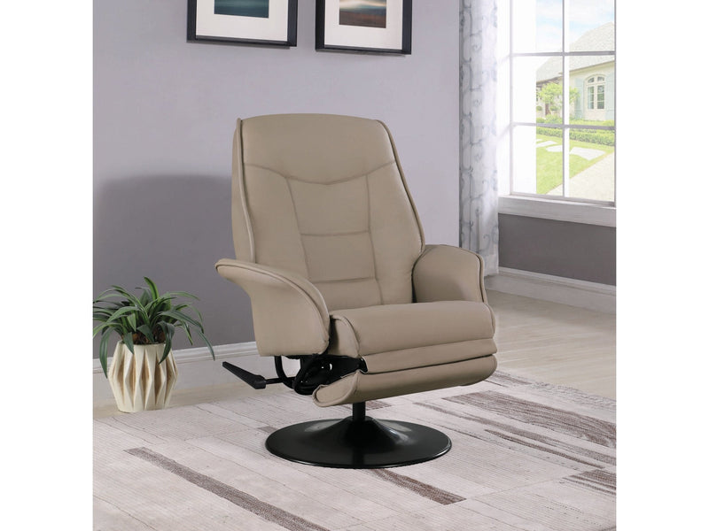 Berri - Beige - Swivel Recliner - Ornate Home