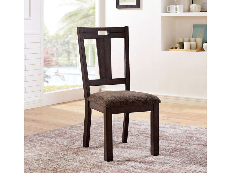 Burton Rustic Walnut & Ash Brown Side Chair (Set of 2)