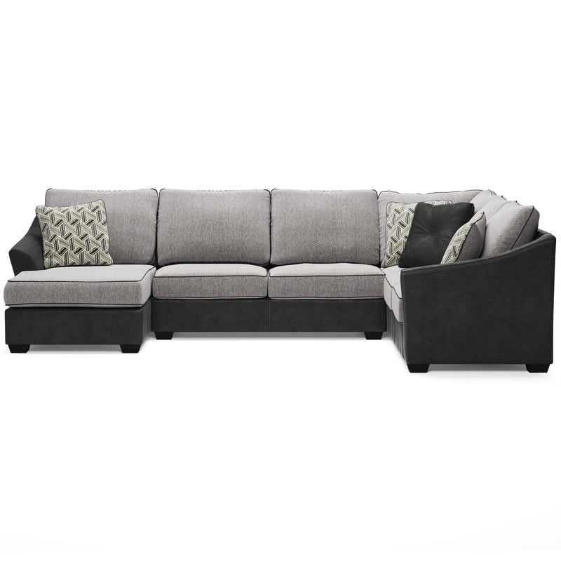 Bilgray - Pewter - 3pc Sectional Sofa w/ Chaise - Ornate Home