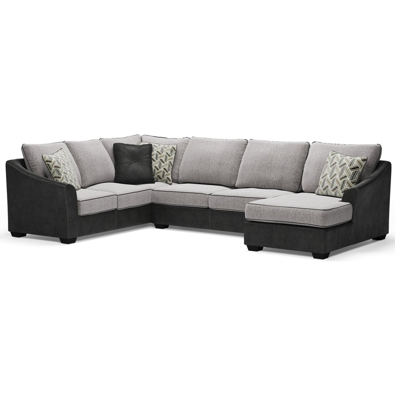 Bilgray - Pewter - 3pc Sectional Sofa w/ Chaise - Ornate Home