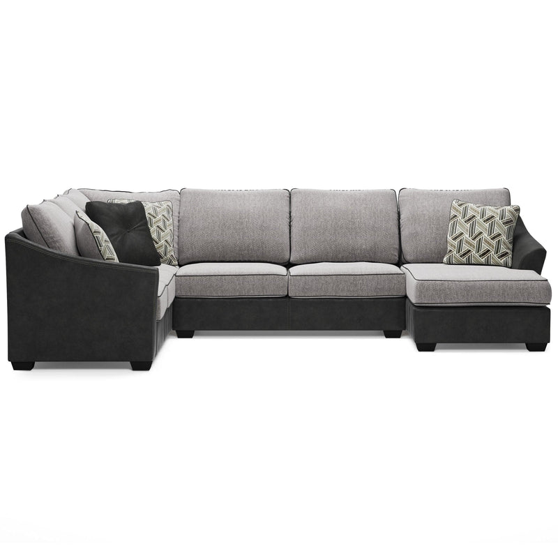 Bilgray - Pewter - 3pc Sectional Sofa w/ Chaise - Ornate Home