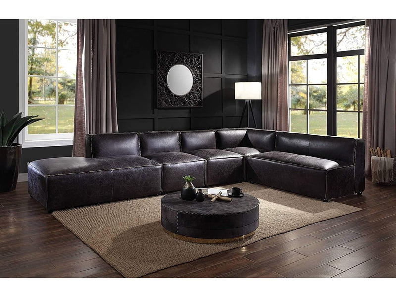 Birdie -Top Grain Leather - Modular Sectional Living Room Set - Ornate Home