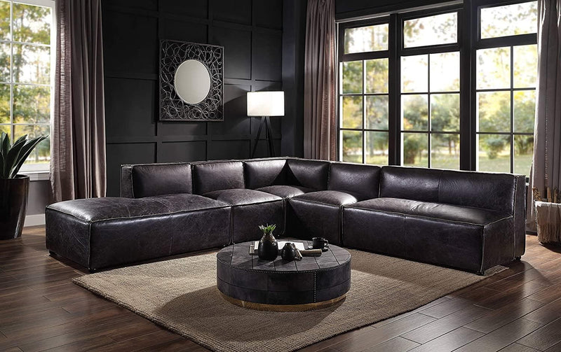 Birdie -Top Grain Leather - Modular Sectional Living Room Set - Ornate Home