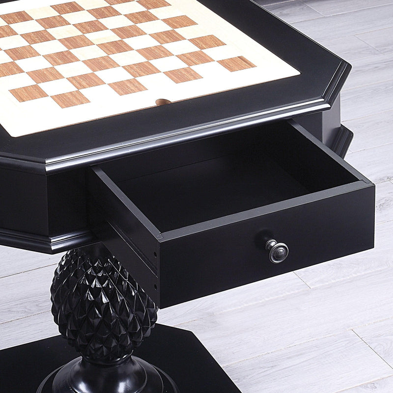 Bishop II Black Game Table - Ornate Home