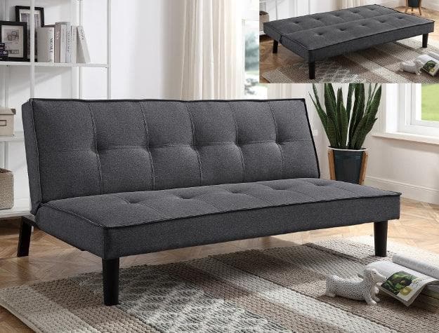 Blair Gray Adjustable Futon Sofa - Ornate Home