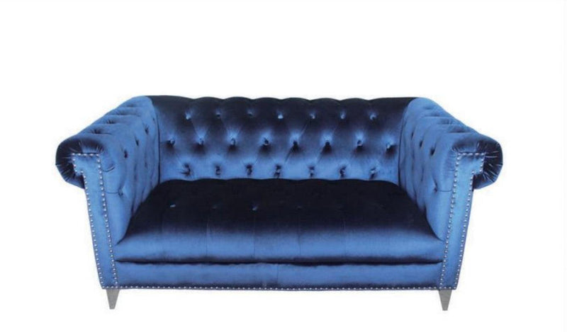 Bleker - Blue - Sofa & Loveseat - Ornate Home