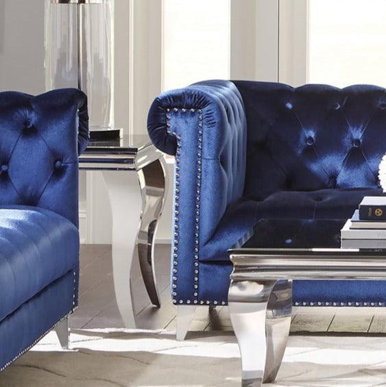 Bleker - Blue - Stationary Sofa - Ornate Home