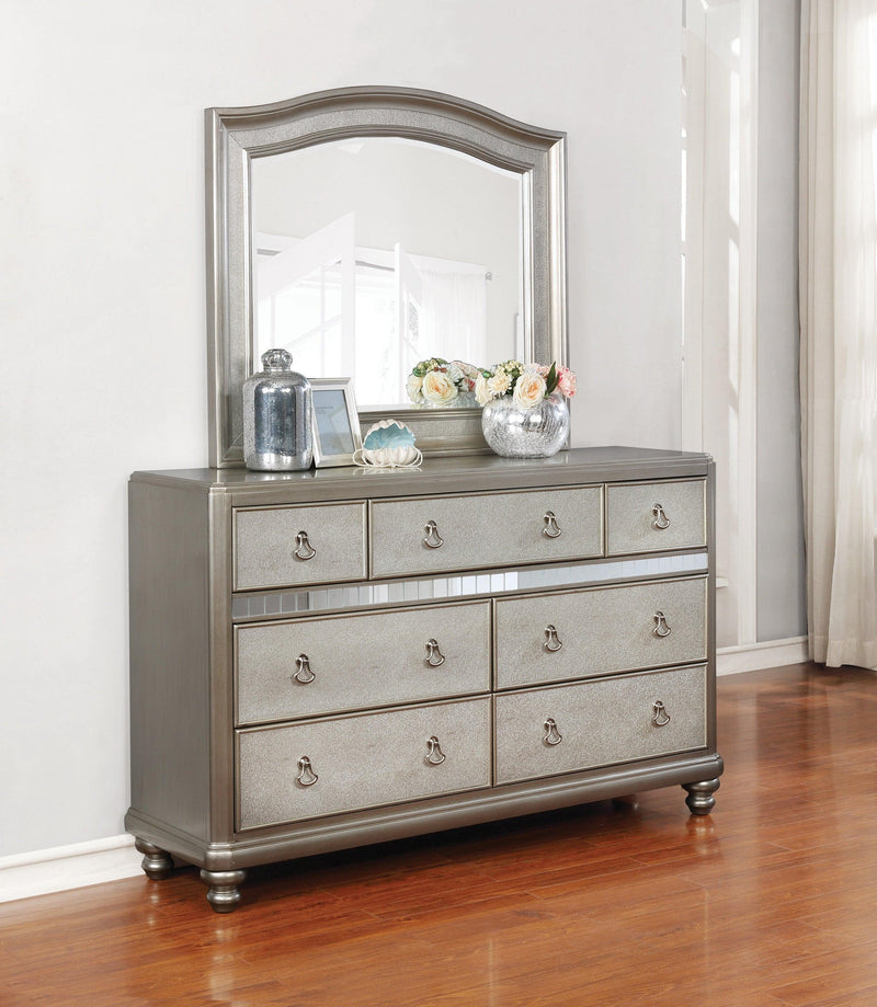 Bling Game - Metallic Platinum - Dresser - Ornate Home