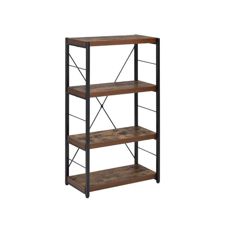 Bob - Weathered Oak & Black - Bookshelf - Ornate Home