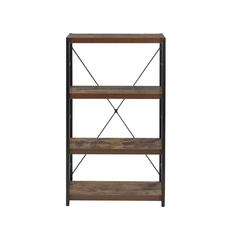 Bob - Weathered Oak & Black - Bookshelf - Ornate Home