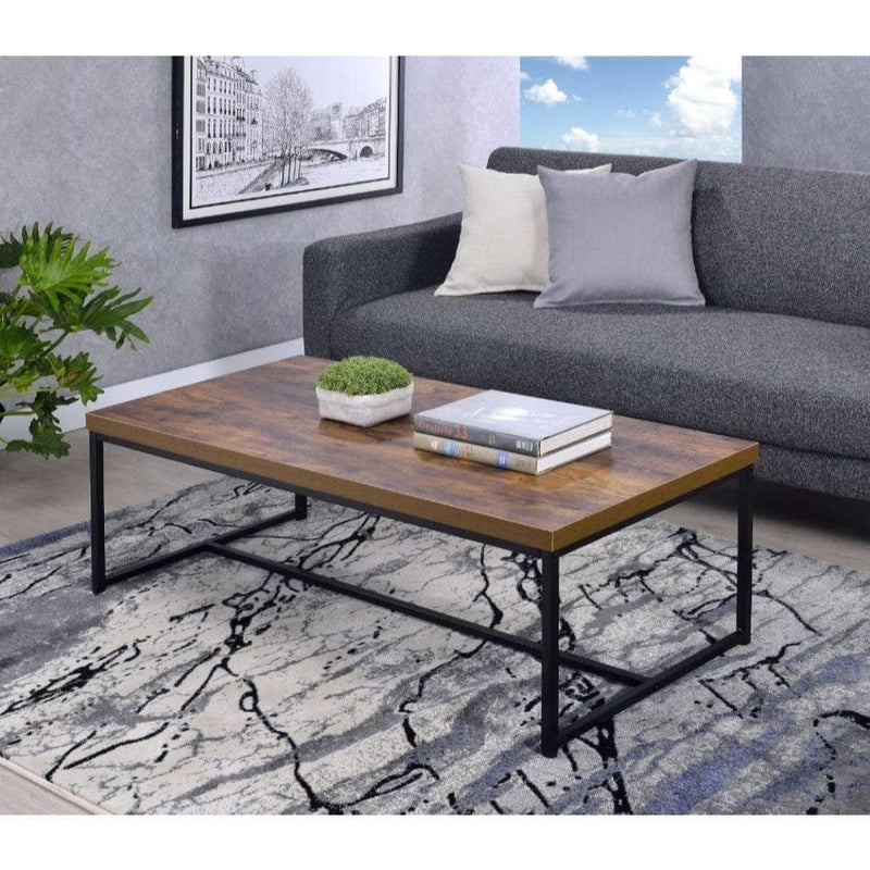 Bob - Weathered Oak & Black - Coffee Table - Ornate Home