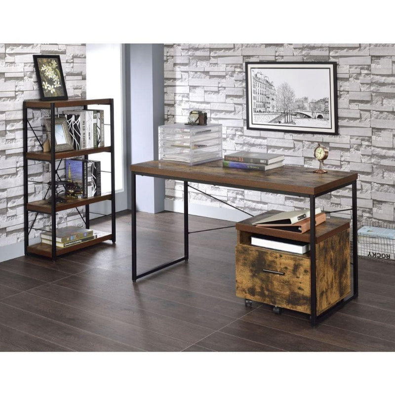 Bob - Weathered Oak & Black - Desk - Ornate Home