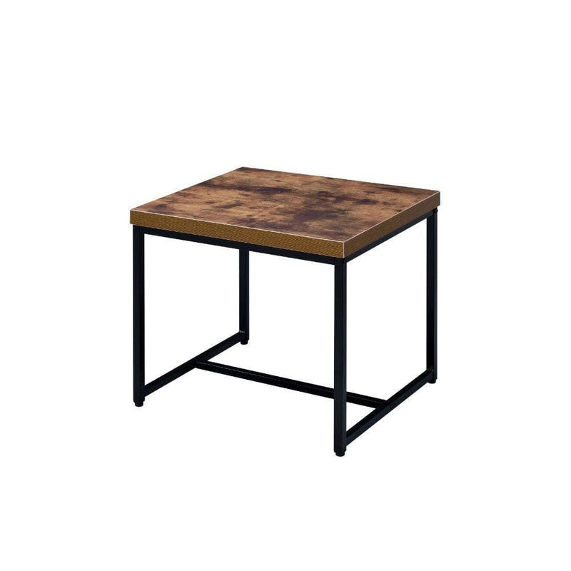 Bob - Weathered Oak & Black - End Table - Ornate Home