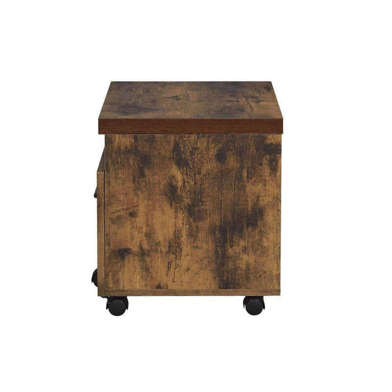 Bob - Weathered Oak & Black - File Cabinet - Ornate Home