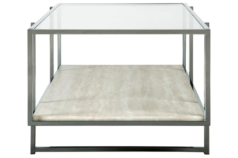 Bodalli - Ivory & Chrome - Coffee Table - Ornate Home