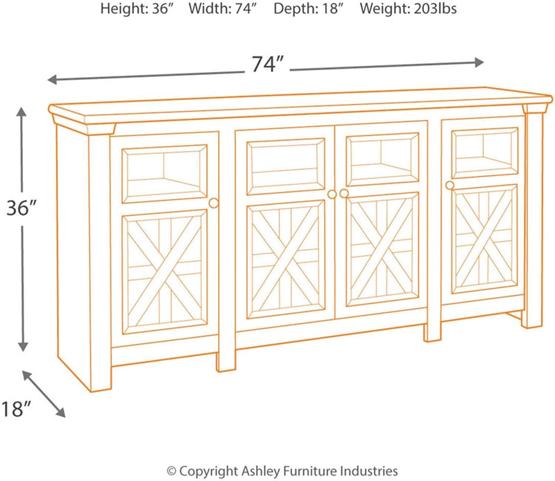 Bolanburg 74" TV Stand - Ornate Home