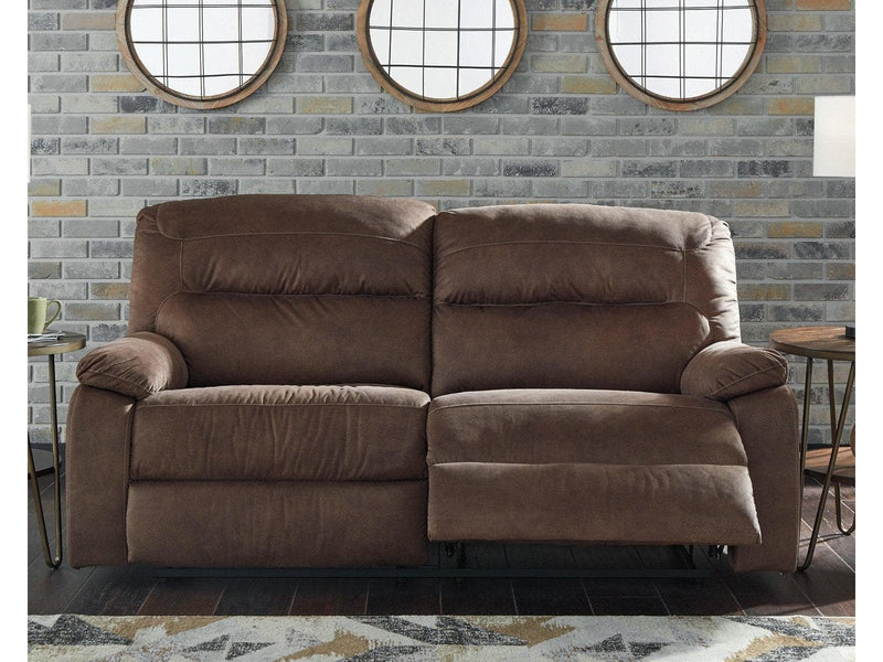 Bolzano - Coffee Microfiber - Manual Reclining Sofa - Ornate Home