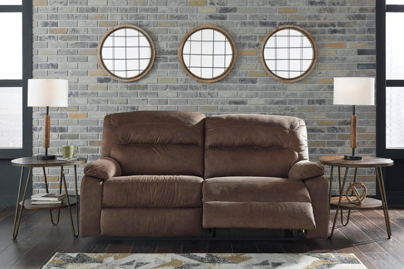 Bolzano - Coffee Microfiber - Manual Reclining Sofa - Ornate Home