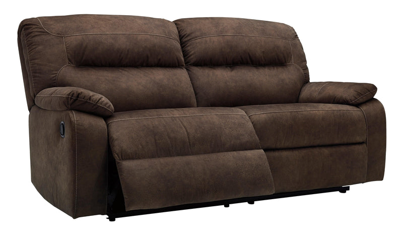 Bolzano - Coffee Microfiber - Manual Reclining Sofa - Ornate Home