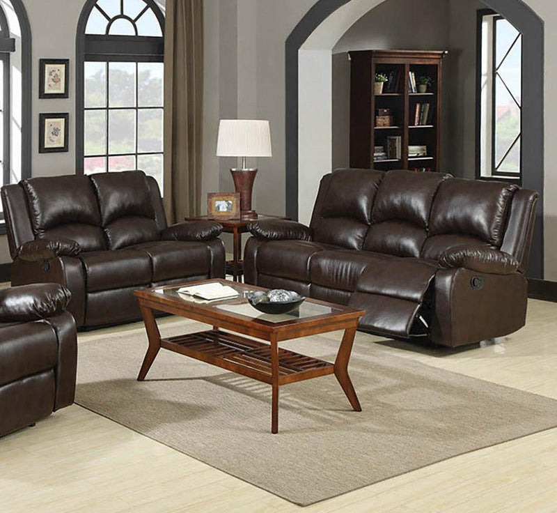 Boston - Brown -  Reclining Sofa & Loveseat - Ornate Home