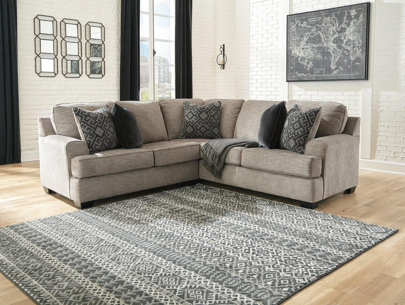 Bovarian - Stone - 2pc Sectional L Shape Sofa - Ornate Home