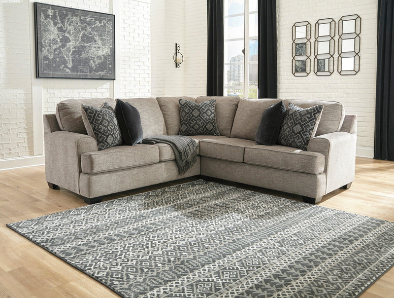 Bovarian - Stone - 2pc Sectional L Shape Sofa - Ornate Home