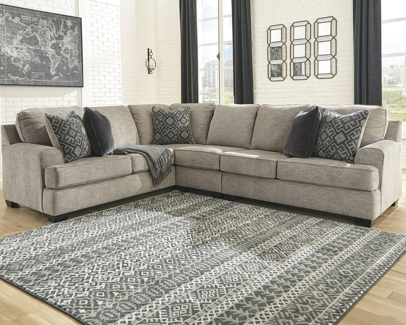 Bovarian - Stone - 3pc Sectional L Shape Sofa - Ornate Home