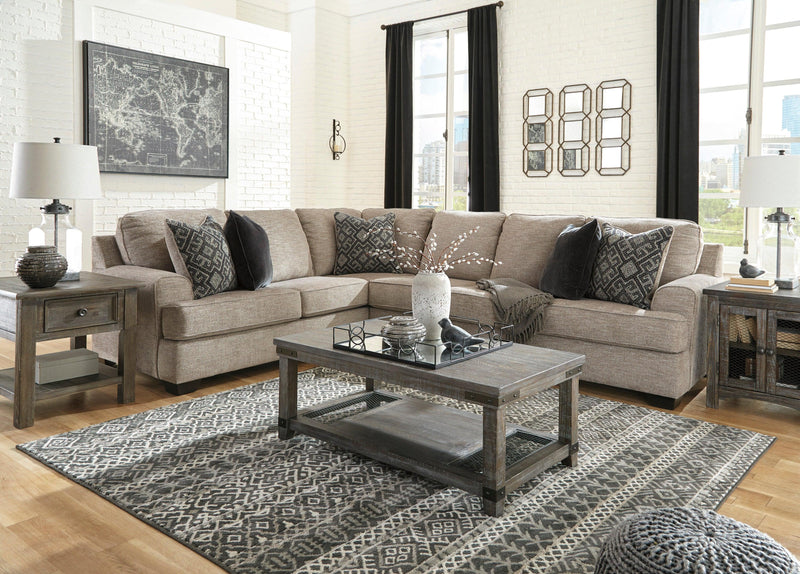 Bovarian - Stone - 3pc Sectional L Shape Sofa - Ornate Home