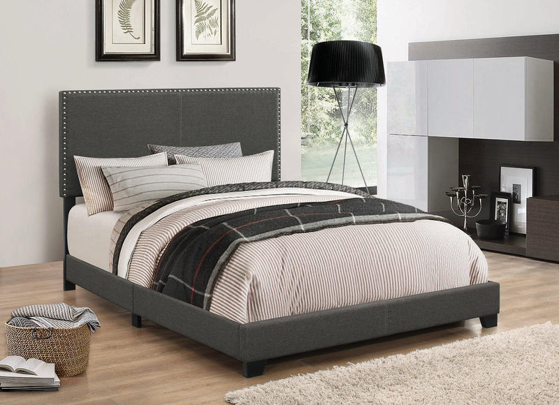 Boyd - Charcoal - Full Panel Bed - Ornate Home