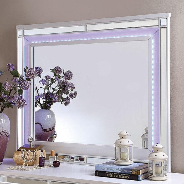 Brachium - White - Mirror w/ LED - Ornate Home