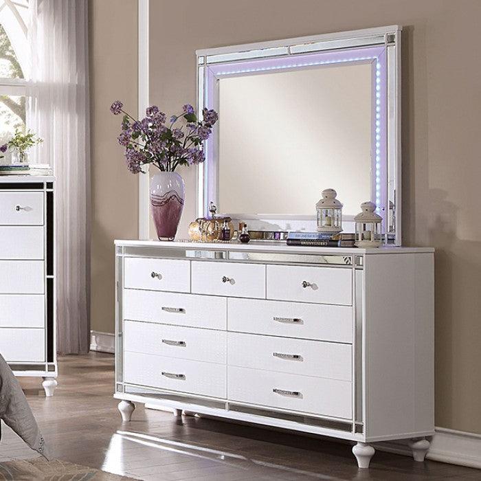 Brachium - White - Mirror w/ LED - Ornate Home