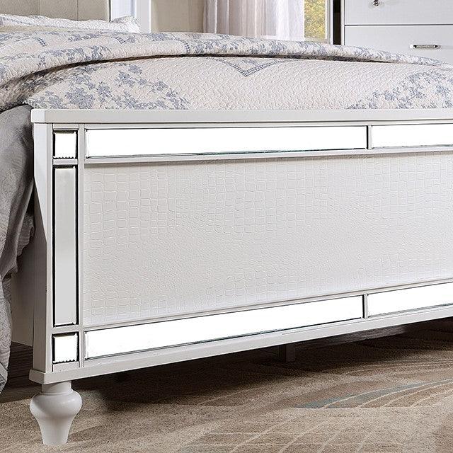 Brachium - White - Queen Bed w/ HB LED - Ornate Home