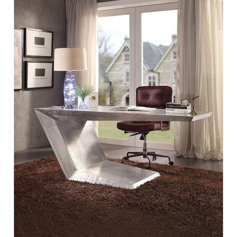 Brancaster - Aluminum Patchwork - Writing Desk - Geometric Shape - Ornate Home